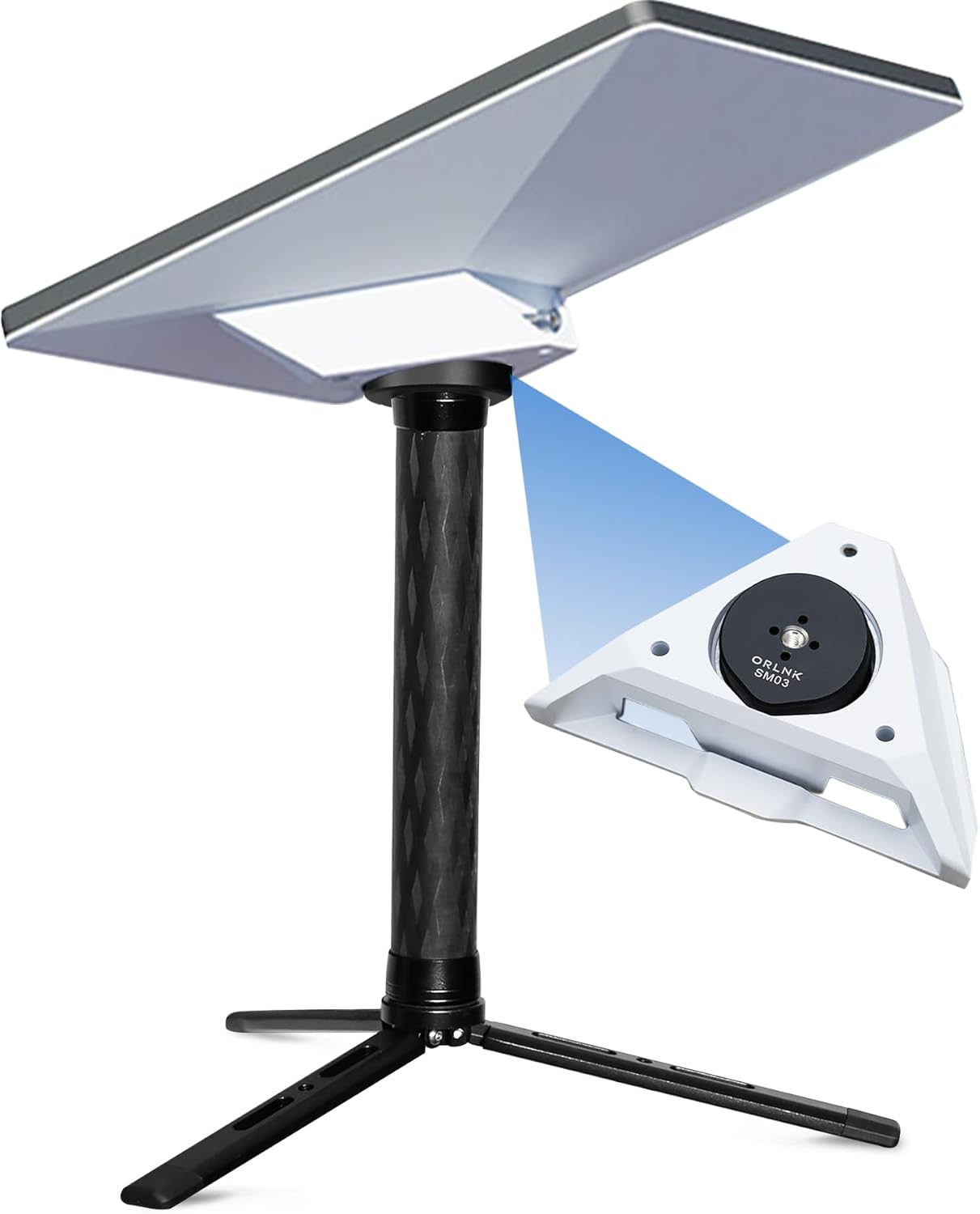 ORLN'K Portable Carbon Fiber Tripod with Aluminum Adapter for Starlink Mini SM03-T2