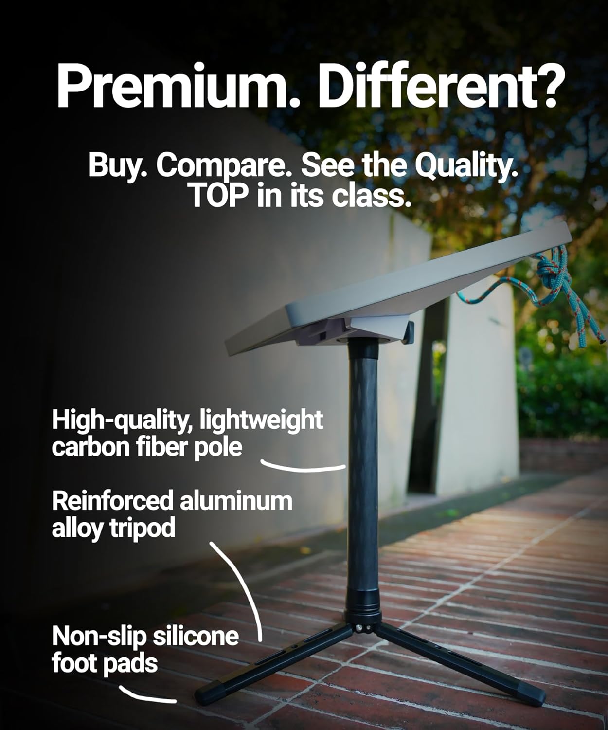 ORLN'K Portable Carbon Fiber Tripod with Aluminum Adapter for Starlink Mini SM03-T2