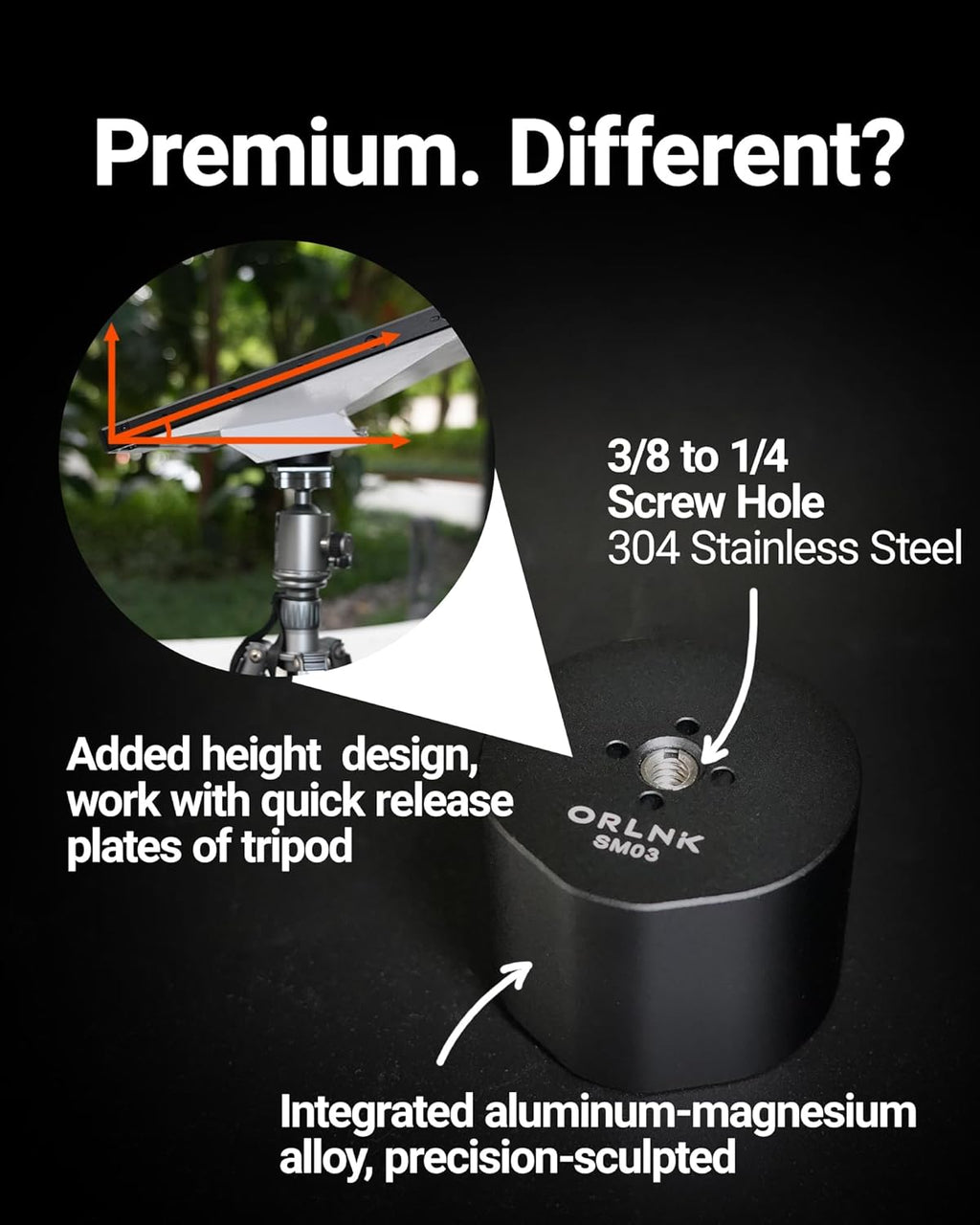 ORLN'K Portable Carbon Fiber Tripod with Aluminum Adapter for Starlink Mini SM03-T2
