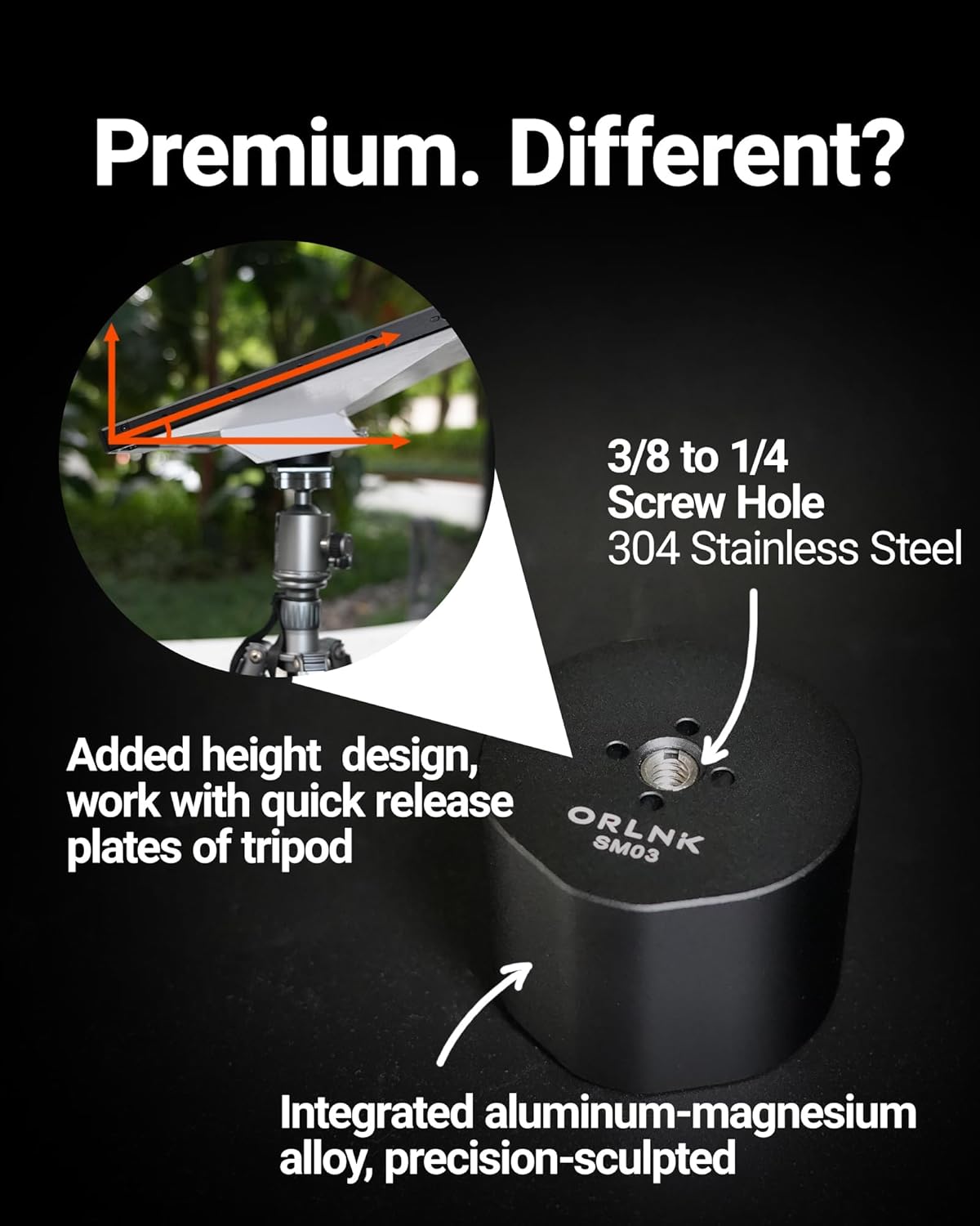 ORLN'K Portable Carbon Fiber Tripod with Aluminum Adapter for Starlink Mini SM03-T2