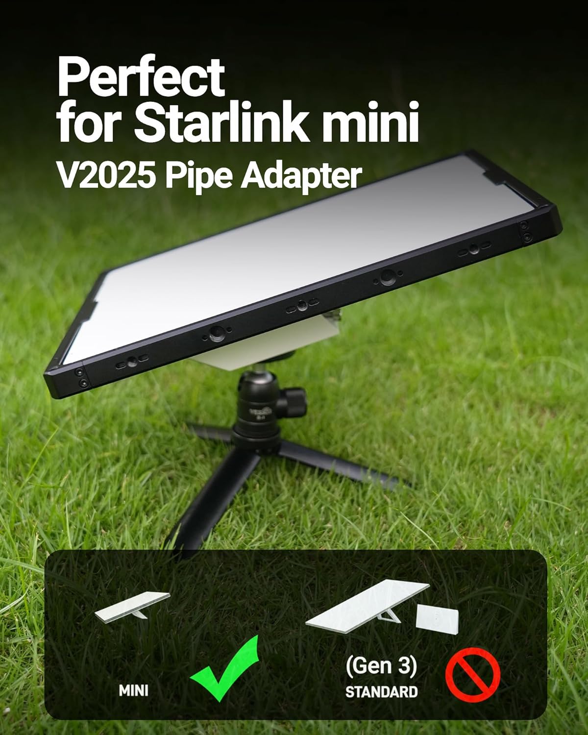 ORLNK Portable Tripod Stand with Aluminum Adapter for Starlink mini