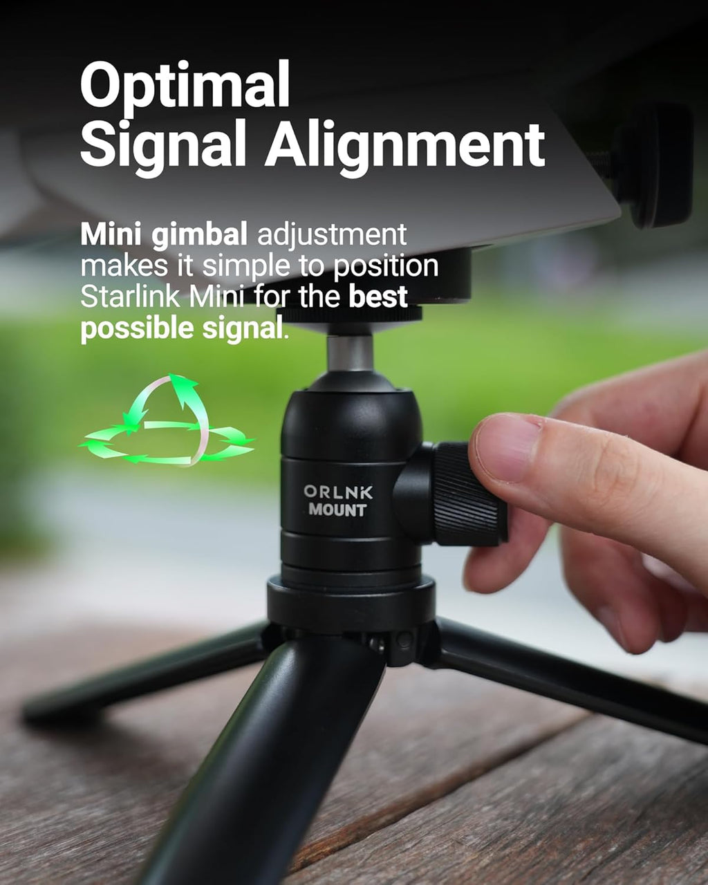 ORLNK Portable Tripod Stand with Aluminum Adapter for Starlink mini