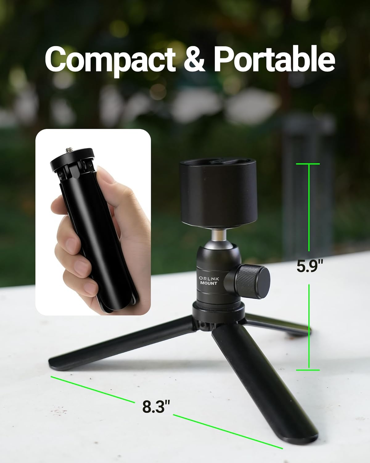 ORLNK Portable Tripod Stand with Aluminum Adapter for Starlink mini