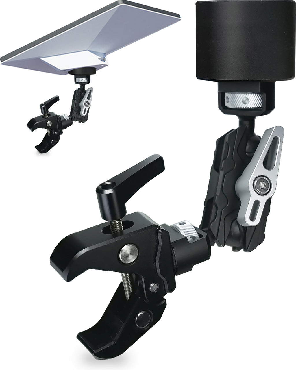 ORLN'K for Starlink Mini RV Ladder Pole Mount, Roof Rack Mount, Clamps for RV, Boat, Yacht (All Metal, Anti-Rotation) Pro with V2025 Adpater