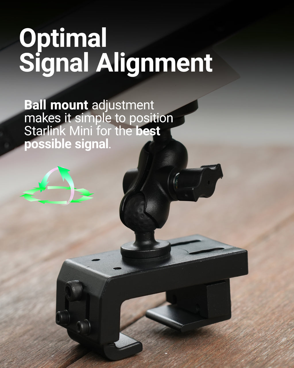 ORLN'K for Starlink mini Mount Roof Rack Mounting Kit for RV SUV Truck Jeep Vehicle - Fits Square Rails