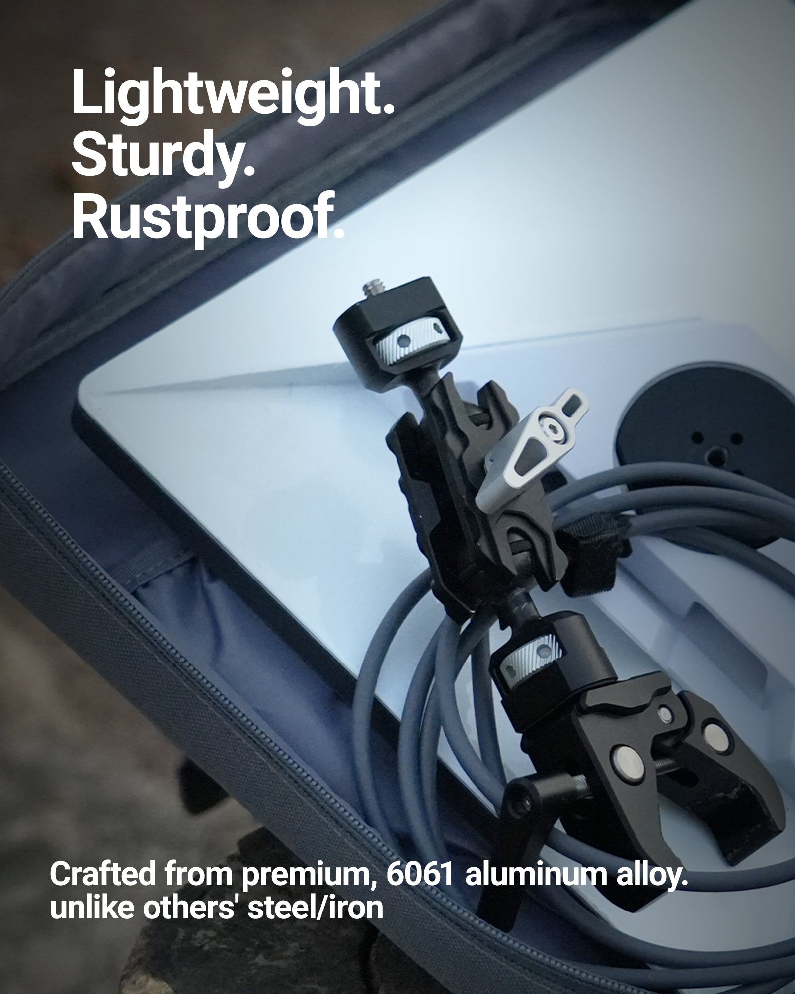 ORLN'K for Starlink Mini RV Ladder Pole Mount, Roof Rack Mount, Clamps for RV, Boat, Yacht (All Metal, Anti-Rotation) Pro with V2025 Adpater