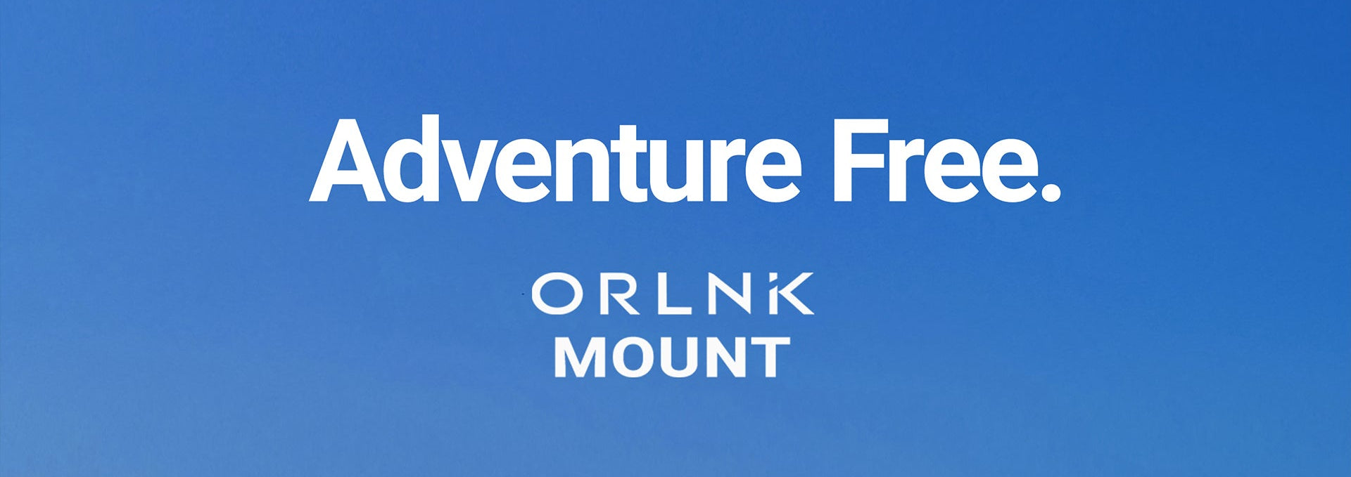 Blue background with 'Adventure Free' and 'ORLNé MOUNT' text