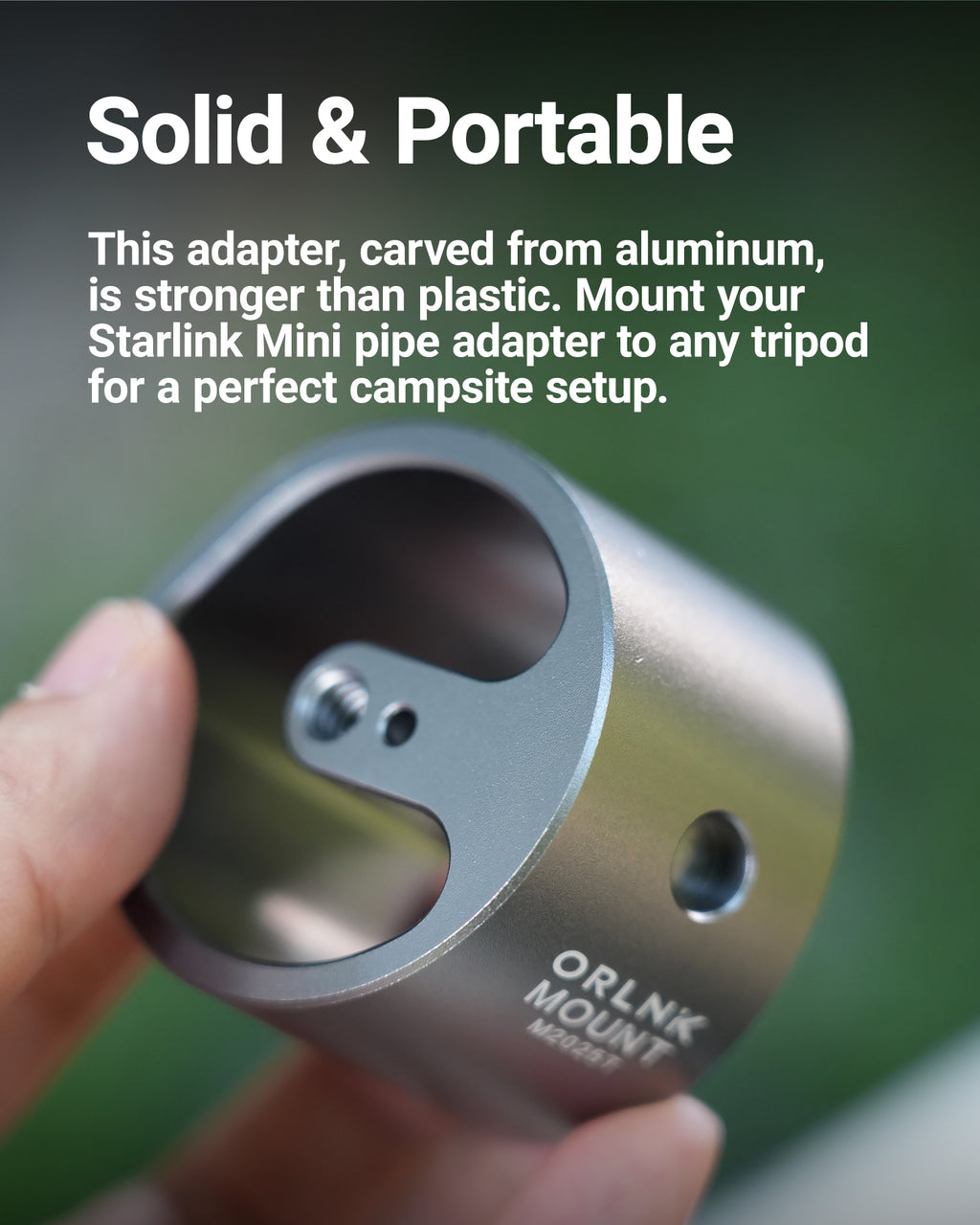 ORLN'K M2025T Tripod Adapter Mount for Starlink Mini (2025 New Verison Pipe Adapter)